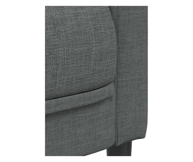 2 személyes sötétszürke szövet kanapé