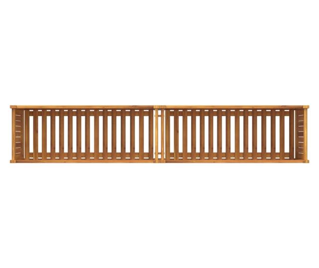 tömör akácfa kerti virágtartó béléssel 199x38,5x50 cm