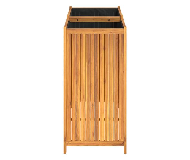 tömör akácfa kerti virágtartó béléssel 100 x 50 x 100 cm