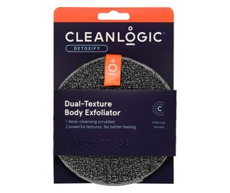 Burete Exfoliant pentru Piele Sensibila, cu Doua Texturi, Detoxify, Cleanlogic