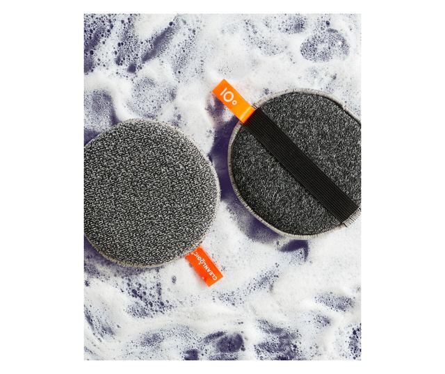 Burete Exfoliant pentru Piele Sensibila, cu Doua Texturi, Detoxify, Cleanlogic