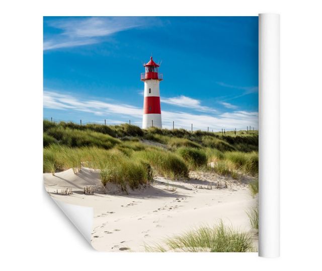 Fototapet Muralo, far, dune, peisaj litoral, decor living  450x300cm