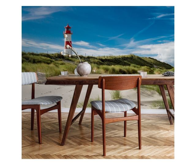 Fototapet Muralo, far, dune, peisaj litoral, decor living  450x300cm