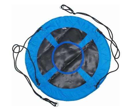 Závěsná houpačka ve tvaru kruhu, 90 cm, modrá