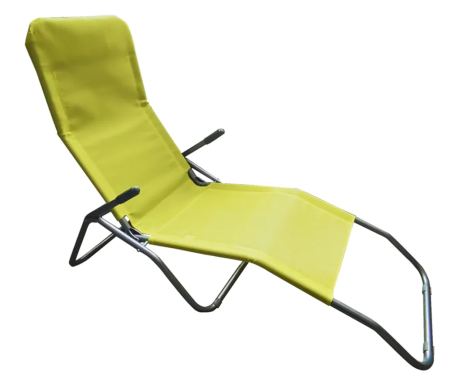 Sezlong de gradina, verde / gri, SELNO, Sani, 58 x 160 x 97 cm