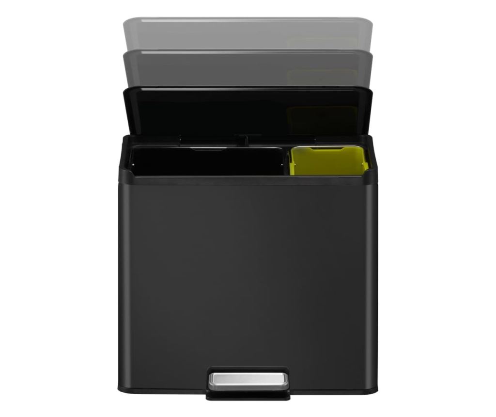ЕКО Кош за боклук с педал Essential, черен, 20+9 L - 3