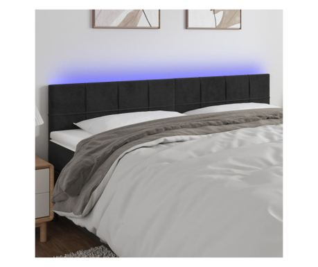 LED-es gytbla, fekete, 160x5x78/88 cm, brsony