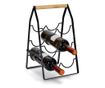 Suport 6 sticle vin Zeller Orburg, metal, negru, 22 x 23 x 37.5 cm