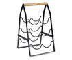 Suport 6 sticle vin Zeller Orburg, metal, negru, 22 x 23 x 37.5 cm