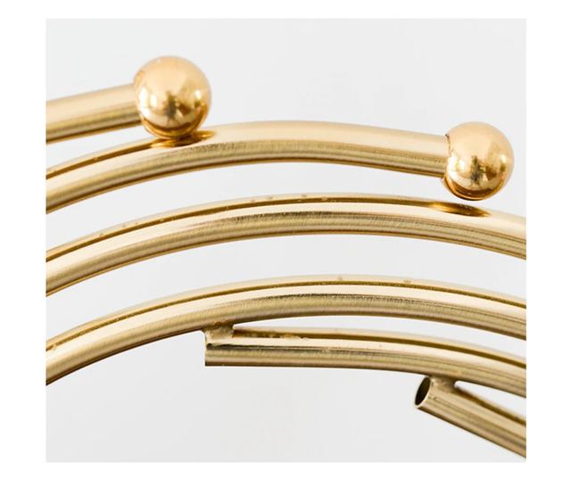 Decoratiune de masa, metalica, Omnia, 42x12x65cm, Auriu/Negru