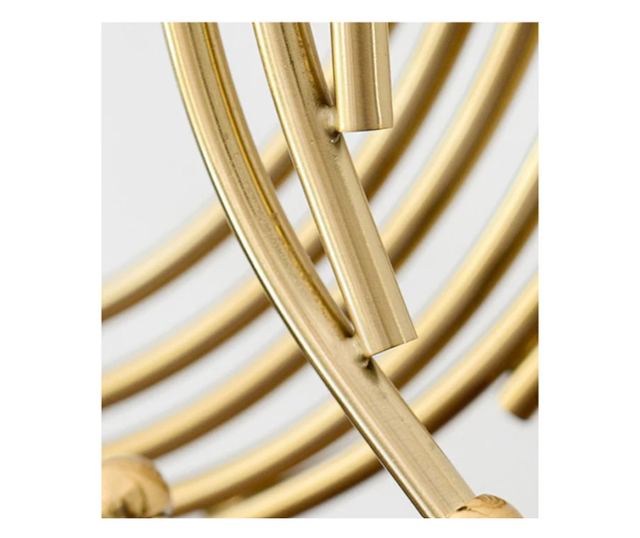 Decoratiune de masa, metalica, Omnia, 42x12x65cm, Auriu/Negru
