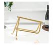Suport sticla de vin din metal auriu periat, Portman, 35x22x22cm