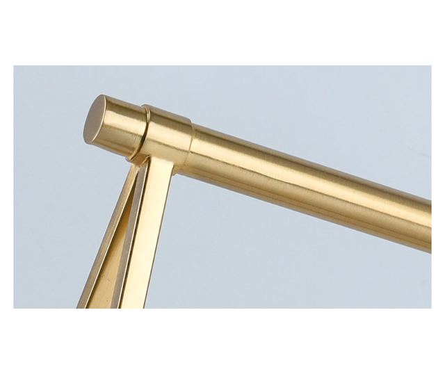 Suport sticla de vin din metal auriu periat, Portman, 35x22x22cm