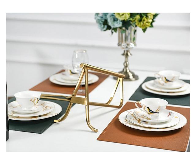 Suport sticla de vin din metal auriu periat, Portman, 35x22x22cm