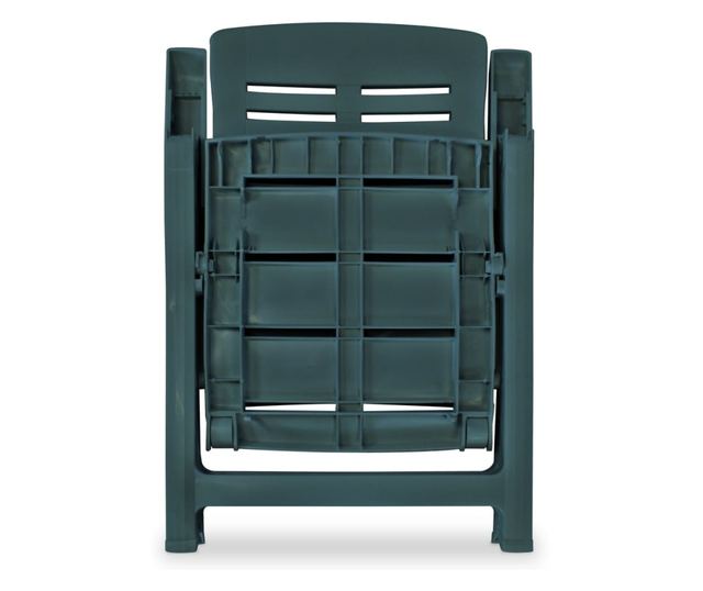 Sklopive vrtne stolice, 2 kom., zelene, plastika