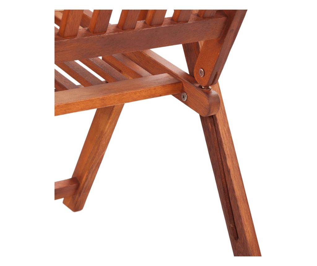 Сгъваеми градински столове, 2 бр., кафява, акация от масивно дърво - 6