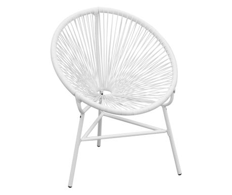 Καρέκλα Κήπου Moon, Λευκή, Πολυπροπυλένιο Rattan