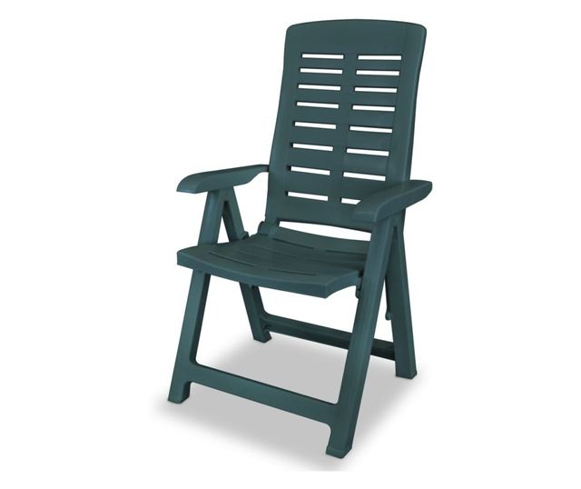 Sklopive vrtne stolice, 2 kom., zelene, plastika