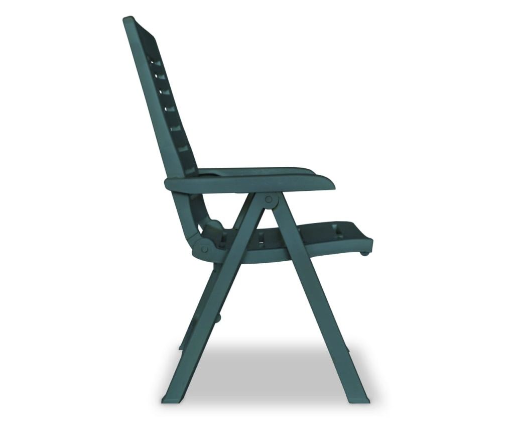 Sklopive vrtne stolice, 2 kom., zelene, plastika - 4