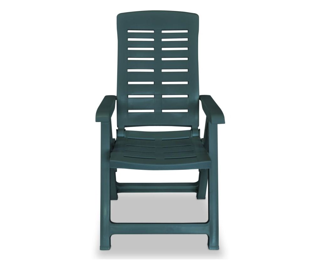 Sklopive vrtne stolice, 2 kom., zelene, plastika - 5