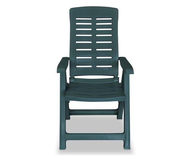 Sklopive vrtne stolice, 2 kom., zelene, plastika