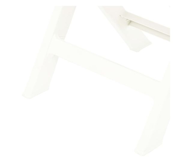 Sklopive vrtne stolice, 2 kom., bijele, plastika