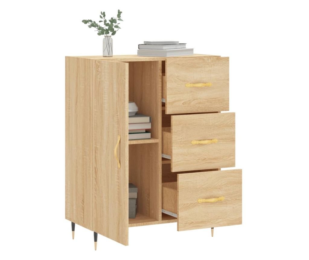 Komoda, sonoma hrast, 69,5x34x90 cm, kompozitno drvo - 4