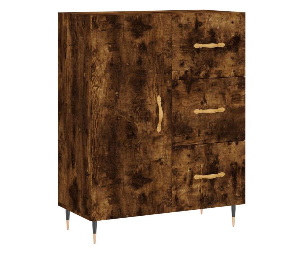 "Komoda, dimljeni hrast, 69,5x34x90 cm, kompozitno drvo" - 2
