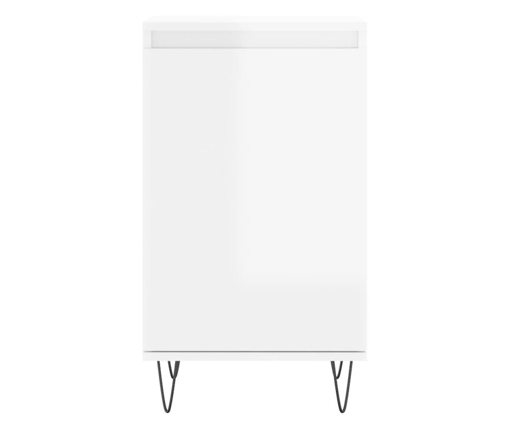 Konzola, bijela visokog sjaja, 40x35x70 cm, obrađeno drvo - 5