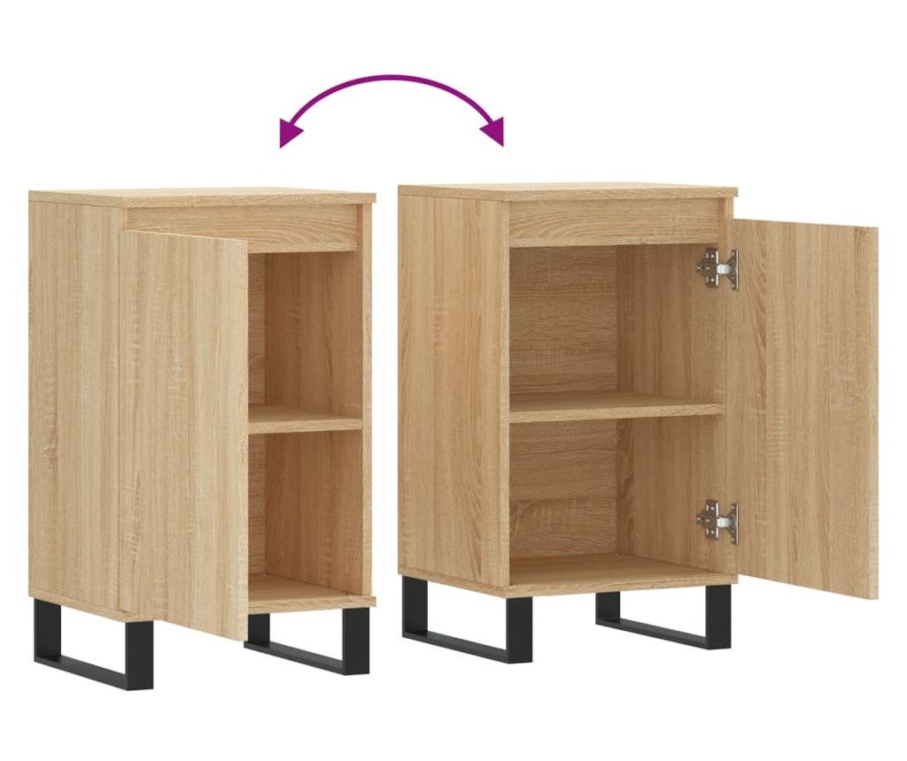 Ormarić, 2 kom., hrast sonoma, 40x35x70 cm, obrađeno drvo - 10