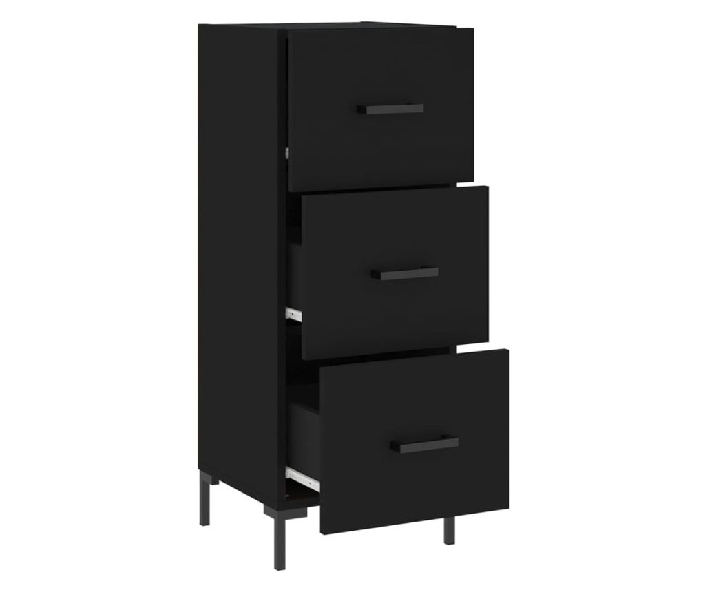 "Komoda, crna, 34,5x34x90 cm, kompozitno drvo" - 5