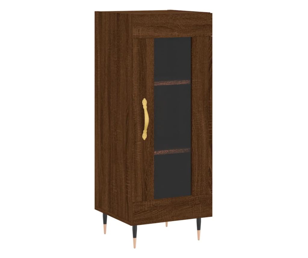 "Komoda, smeđi hrast, 34,5x34x90 cm, kompozitno drvo" - 2