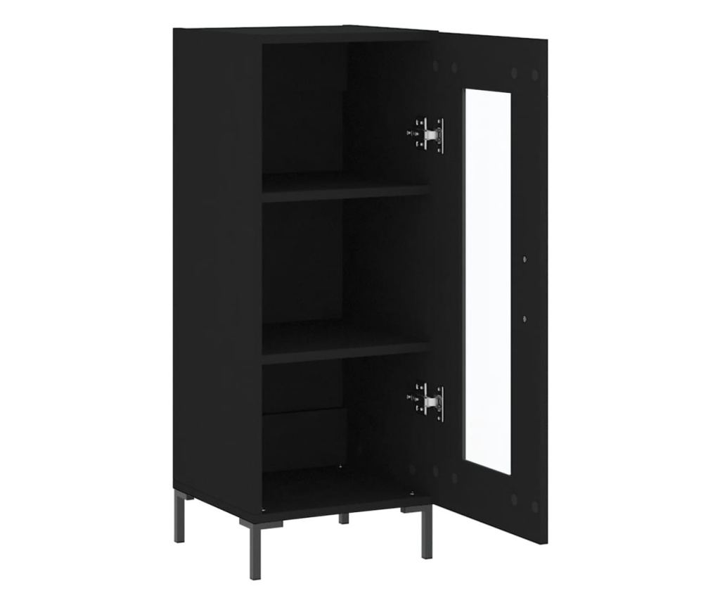 Konzola, crna, 34,5x34x90 cm, kompozitno drvo - 6