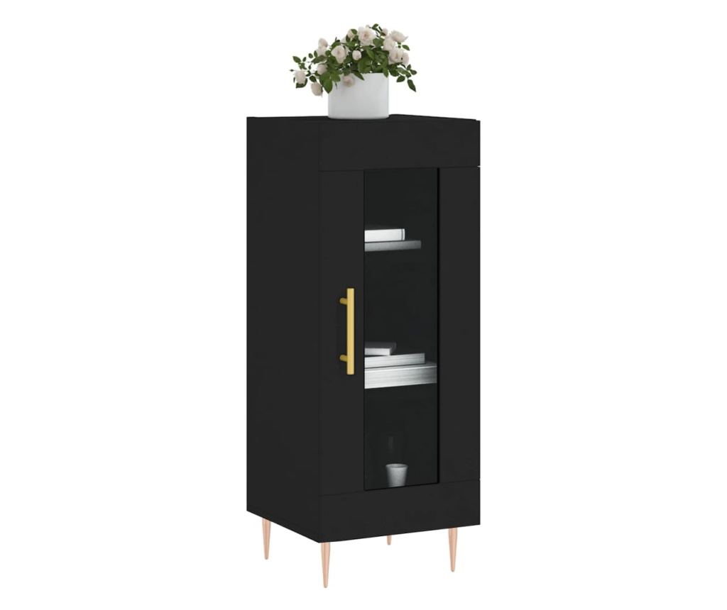 Konzola, crna, 34,5x34x90 cm, kompozitno drvo - 3