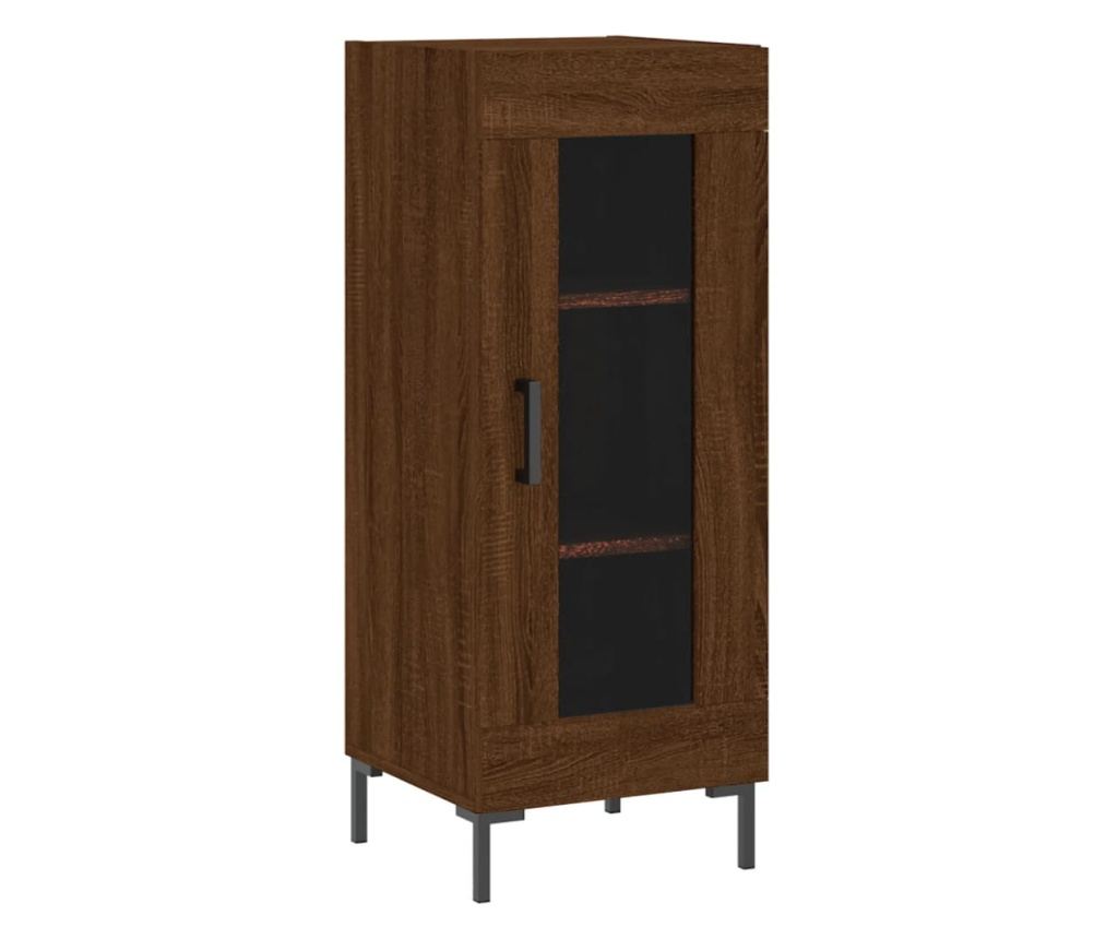 Konzola, smeđi hrast, 34,5x34x90 cm, kompozitno drvo - 2