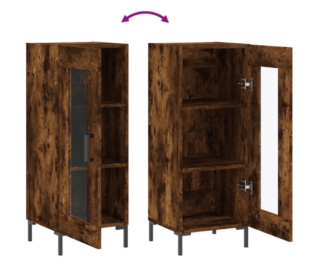 Ormarić, dimljeni hrast, 34,5x34x90 cm, kompozitno drvo - 9