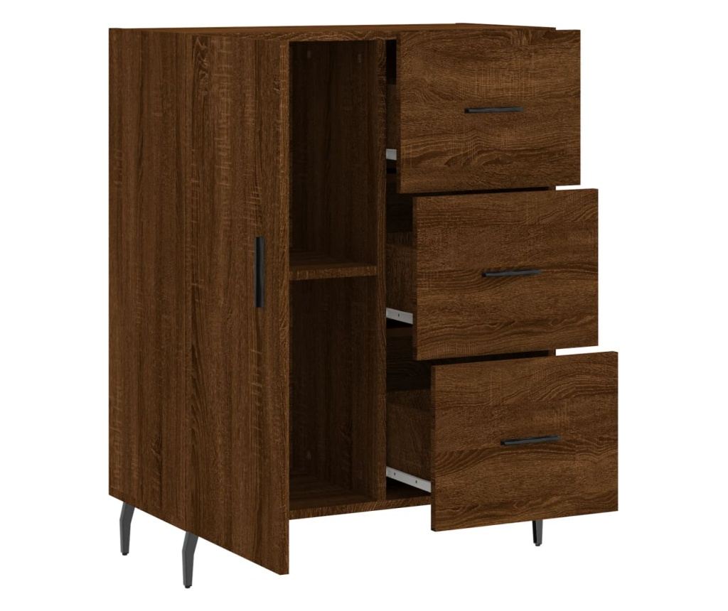 Komoda, smeđi hrast, 69,5x34x90 cm, konstruirano drvo - 6