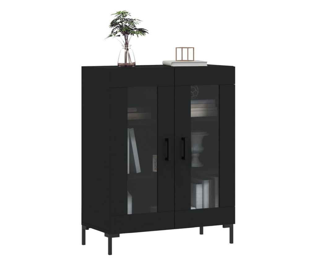 Konzola, crna, 69,5x34x90 cm, kompozitno drvo - 3