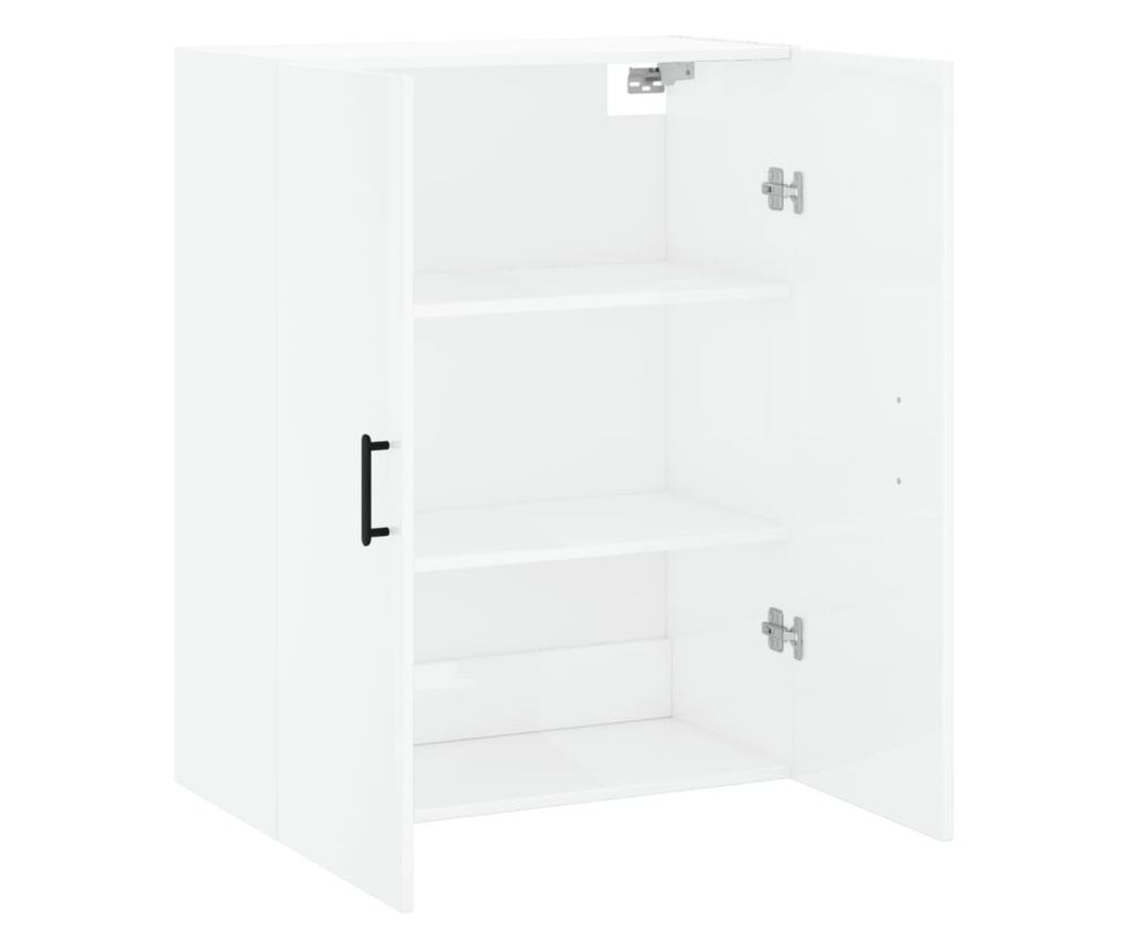 Ormar za montažu na zid, bijeli visokog sjaja, 69,5x34x90 cm - 6