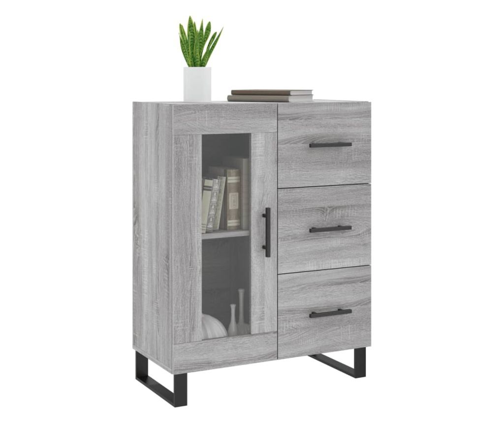 Komoda, siva sonoma, 69,5x34x90 cm, kompozitno drvo - 3