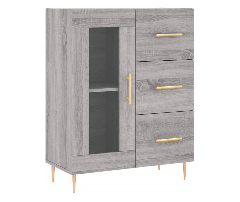 Komoda, siva sonoma, 69,5x34x90 cm, kompozitno drvo - 2