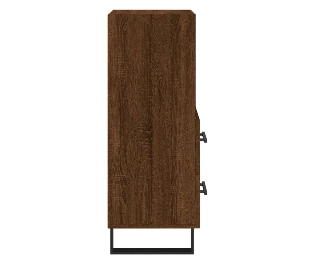 "Komoda, smeđi hrast, 34,5x34x90 cm, kompozitno drvo" - 7