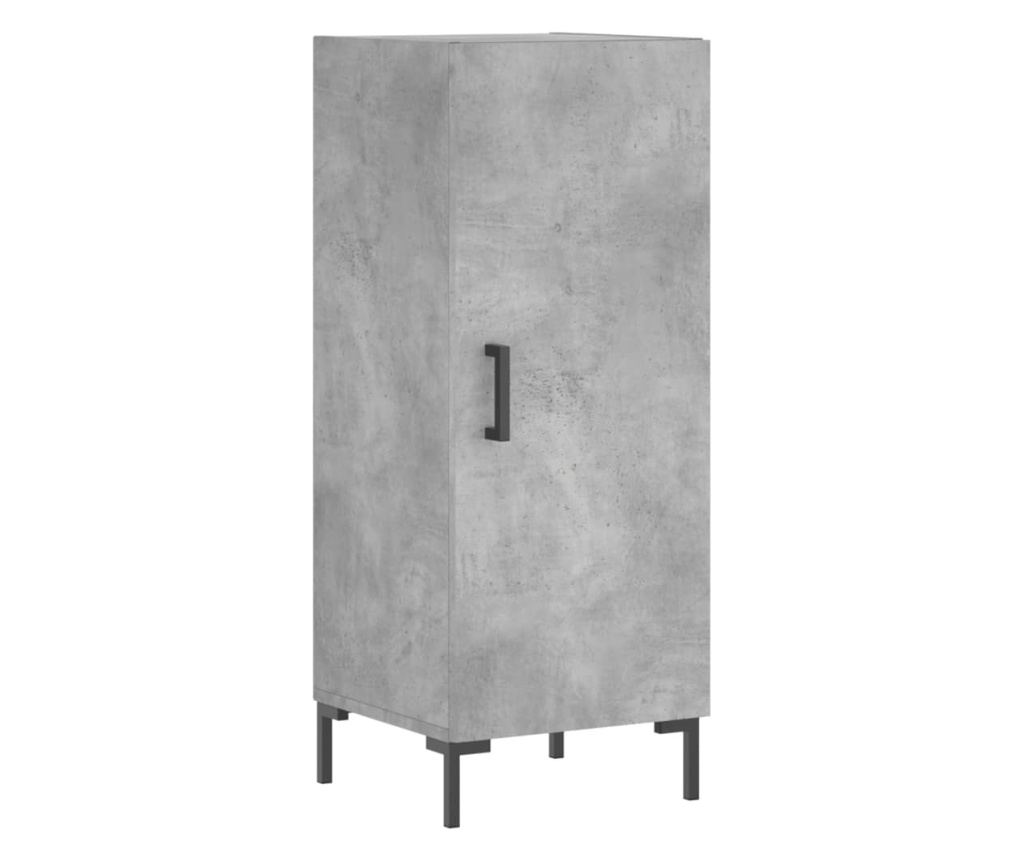 Komoda, betonsko siva, 34,5x34x90 cm, kompozitno drvo - 2