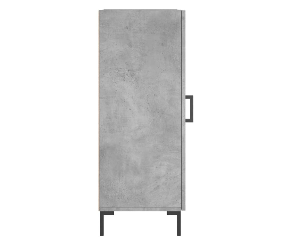 Komoda, betonsko siva, 34,5x34x90 cm, kompozitno drvo - 7