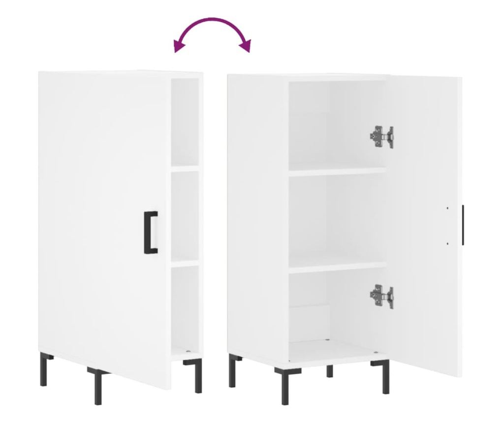 Konzola, bijela, 34,5x34x90 cm, kompozitno drvo - 9