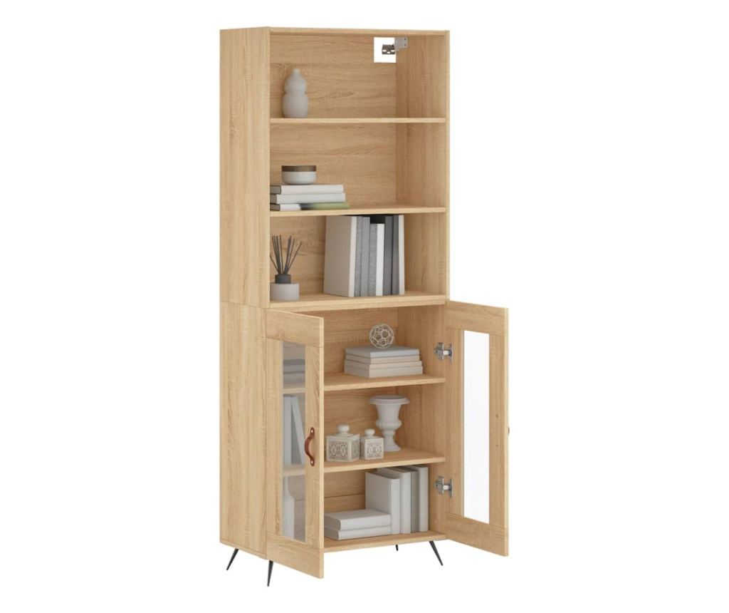 Visoka ormar, hrast sonoma, 69,5x34x180 cm, kompozitno drvo - 3