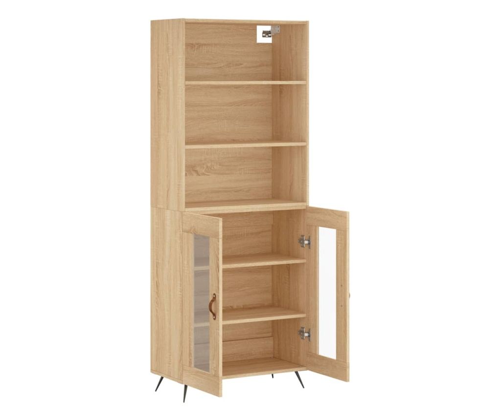 Visoka ormar, hrast sonoma, 69,5x34x180 cm, kompozitno drvo - 4