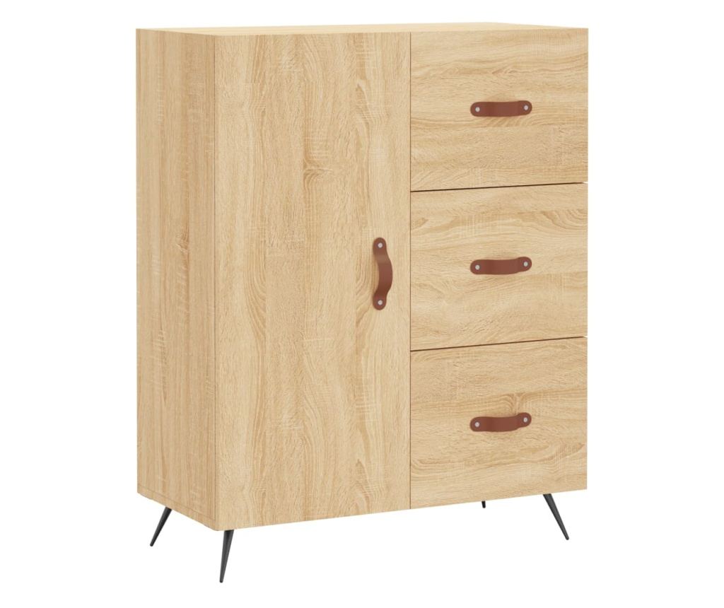 Visoka ormar, hrast sonoma, 69,5x34x180 cm, kompozitno drvo - 7