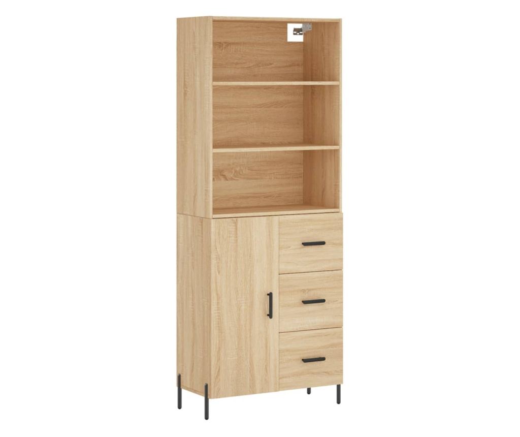Visoka ormar, hrast sonoma, 69,5x34x180 cm, kompozitno drvo - 2