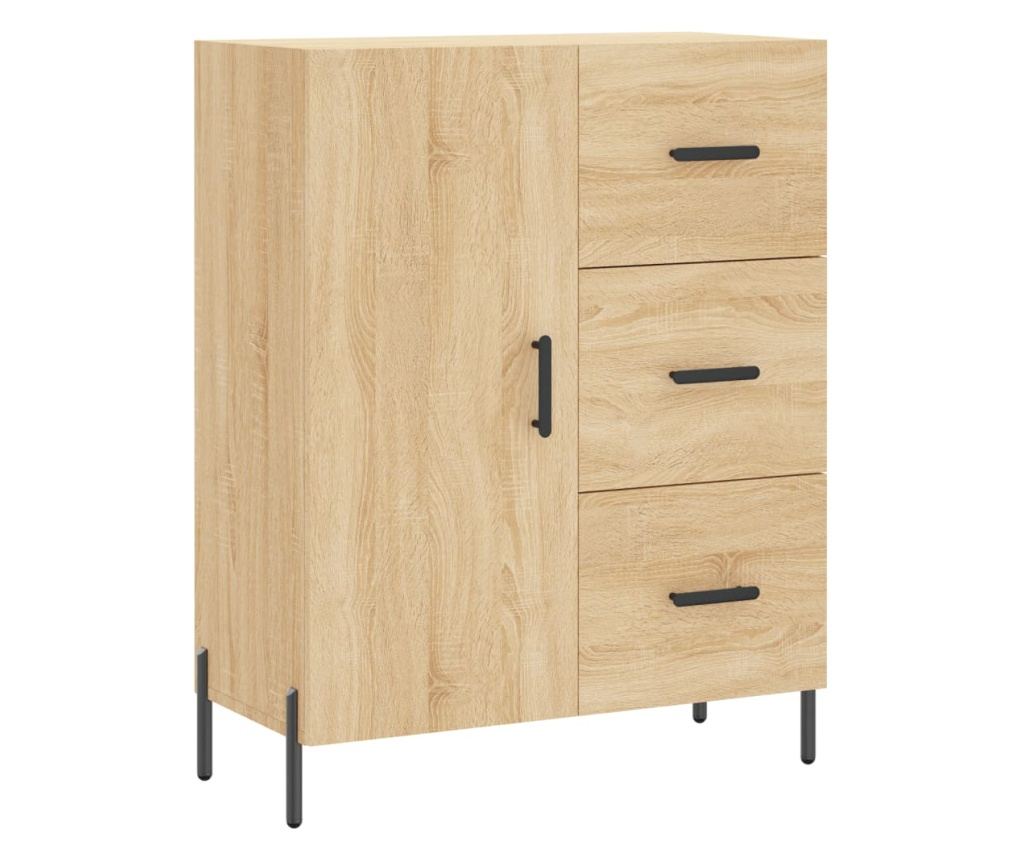 Visoka ormar, hrast sonoma, 69,5x34x180 cm, kompozitno drvo - 7